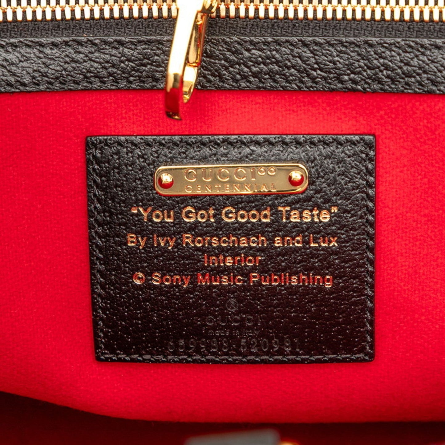 Gucci Black Red Color Canvas Leather Shoulder Bag Tote Bag ( )