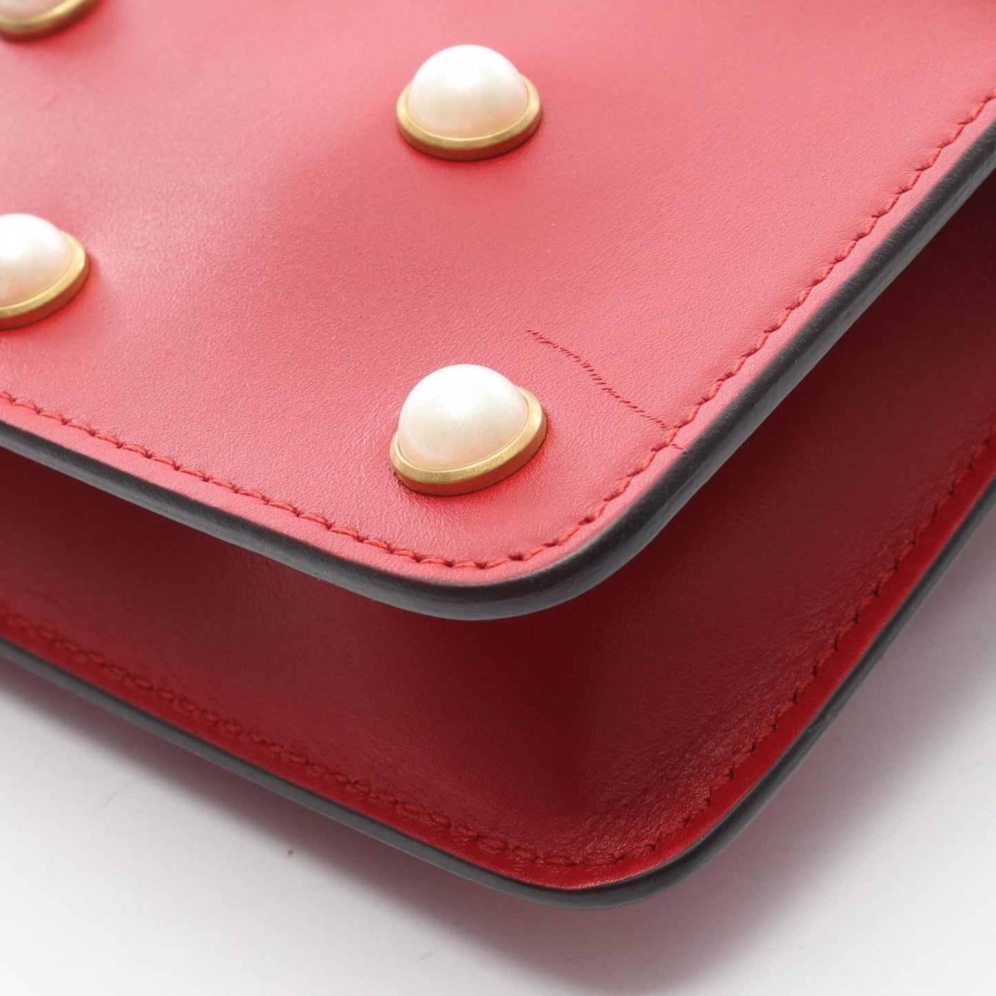 Gucci Red Color Leather Shoulder Bag ( )