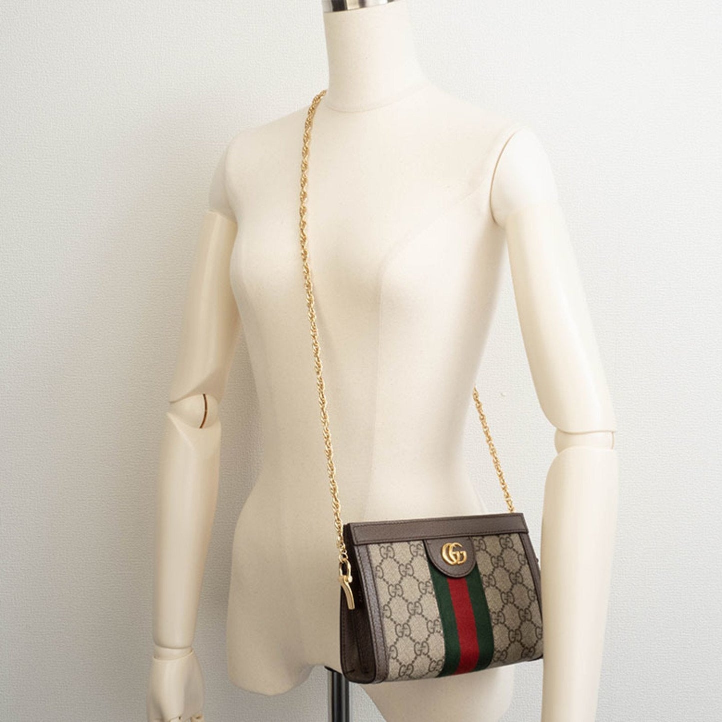 Gucci Ophidia Beige Brown Gg Supreme Shoulder Bag ( )