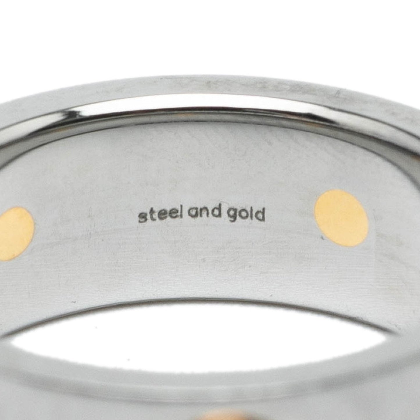 Gucci Silver Yellow Gold Band Ring ( )