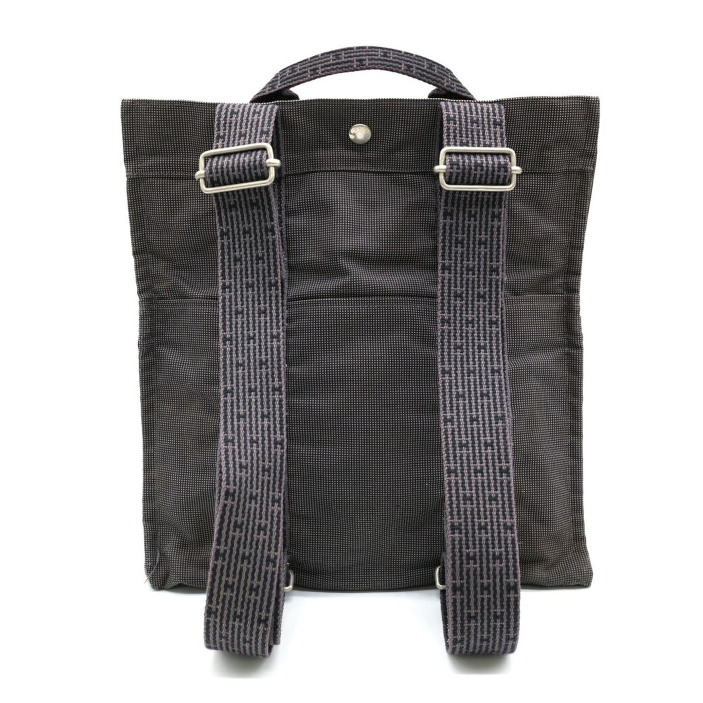 Hermes Gray Nylon Canvas Backpack ( )