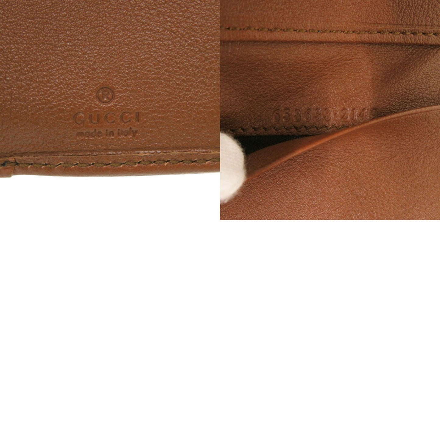 Gucci Bamboo Brown Leather Wallet (Tri-Fold) ( )