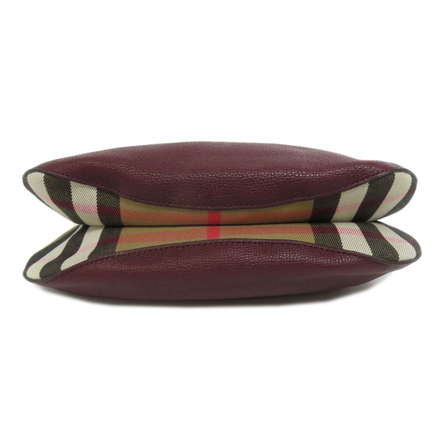 Burberry Bordeaux Leather Shoulder Bag ( )