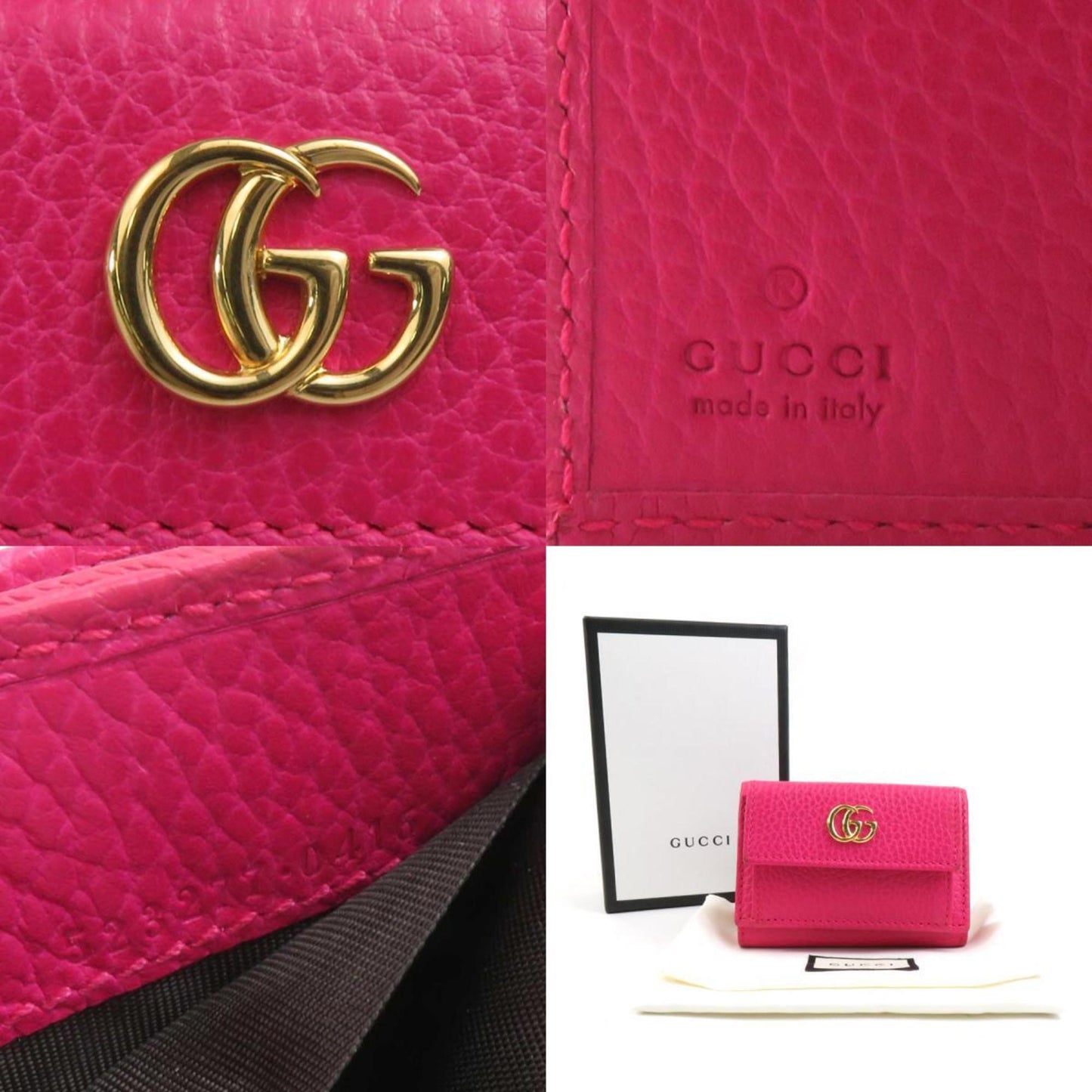 Gucci Pink Leather Wallet (Tri-Fold) ( )