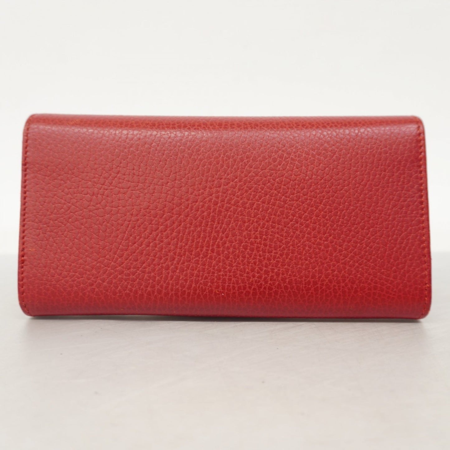 Gucci Red Color Leather Long Wallet (Bi-Fold) ( )