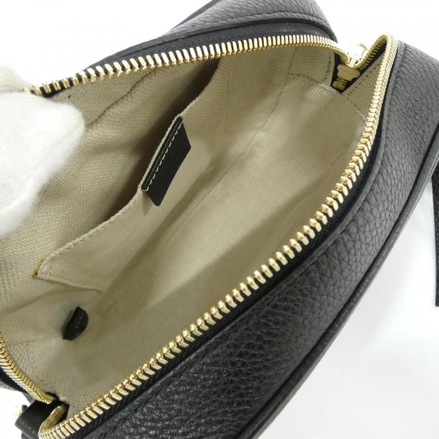 Gucci Black Leather Shoulder Bag ( )
