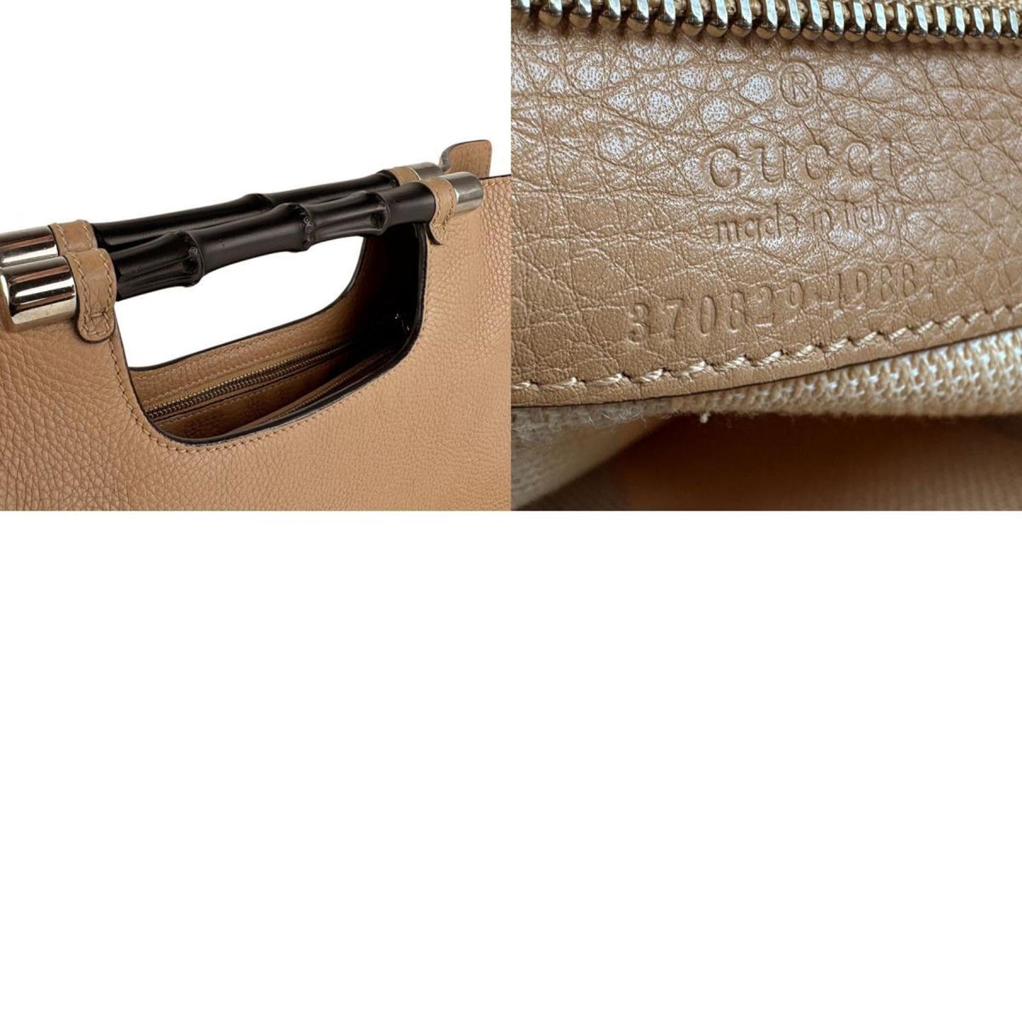 Gucci Beige Leather Handbag Shoulder Bag ( )