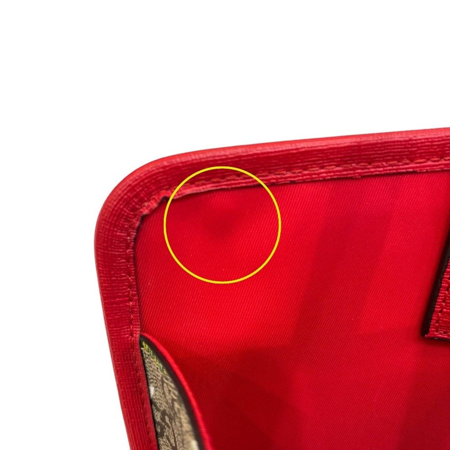 Gucci Beige Red Color Gg Supreme Tote Bag ( )