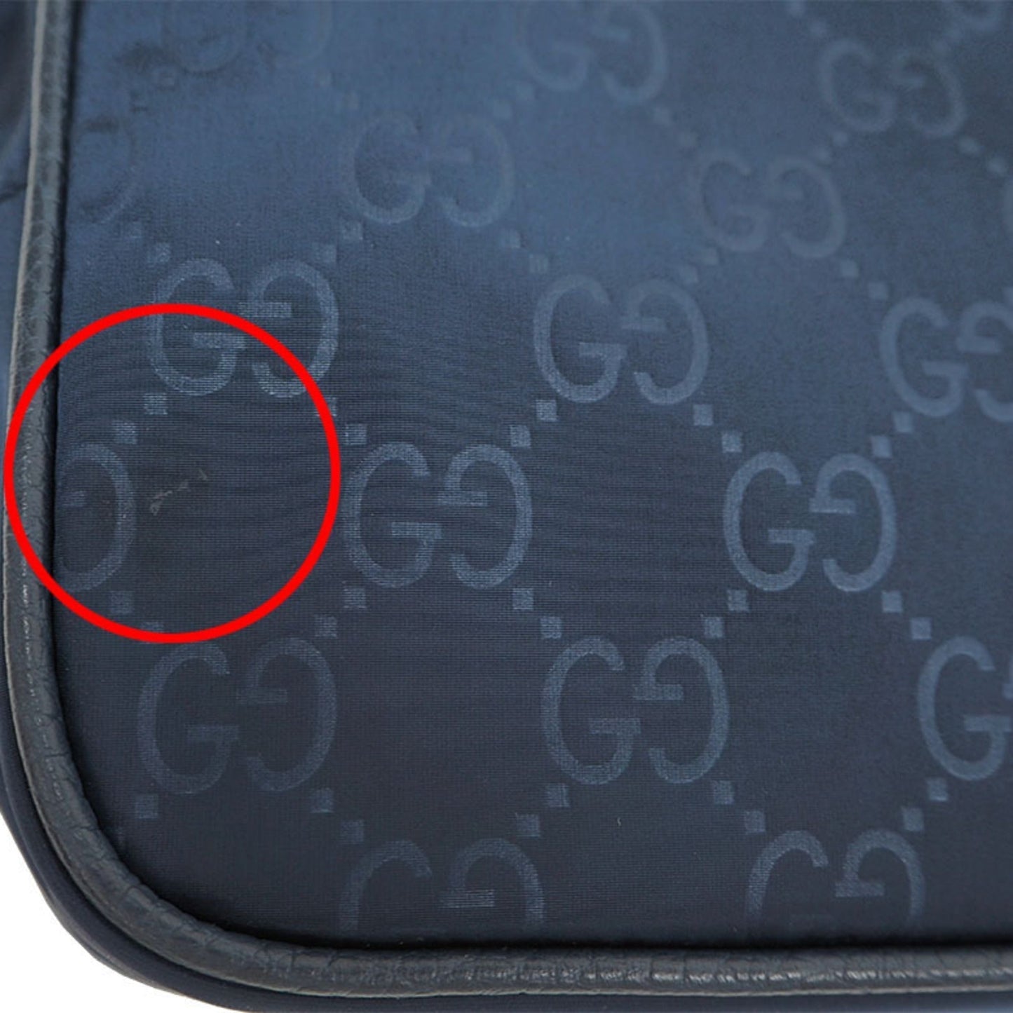 Gucci Navy Nylon Clutch