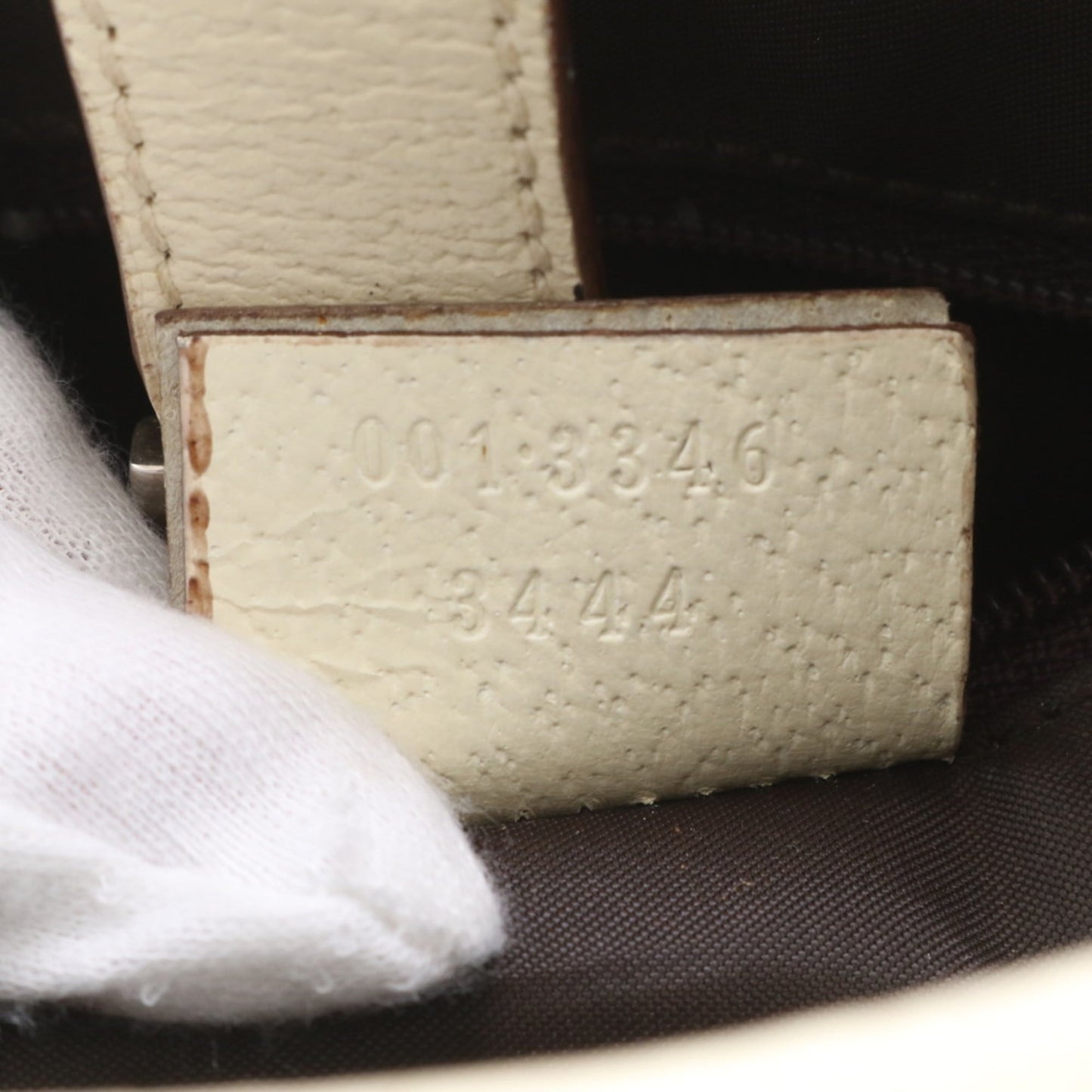 Gucci Beige Leather Canvas Shoulder Bag ( )