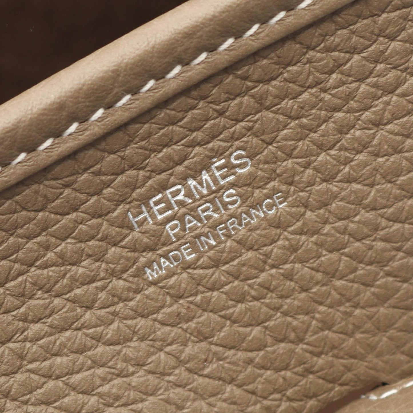 Hermes Brown Etoupe Gray Taurillon Clemence Leather Leather Shoulder Bag ( )