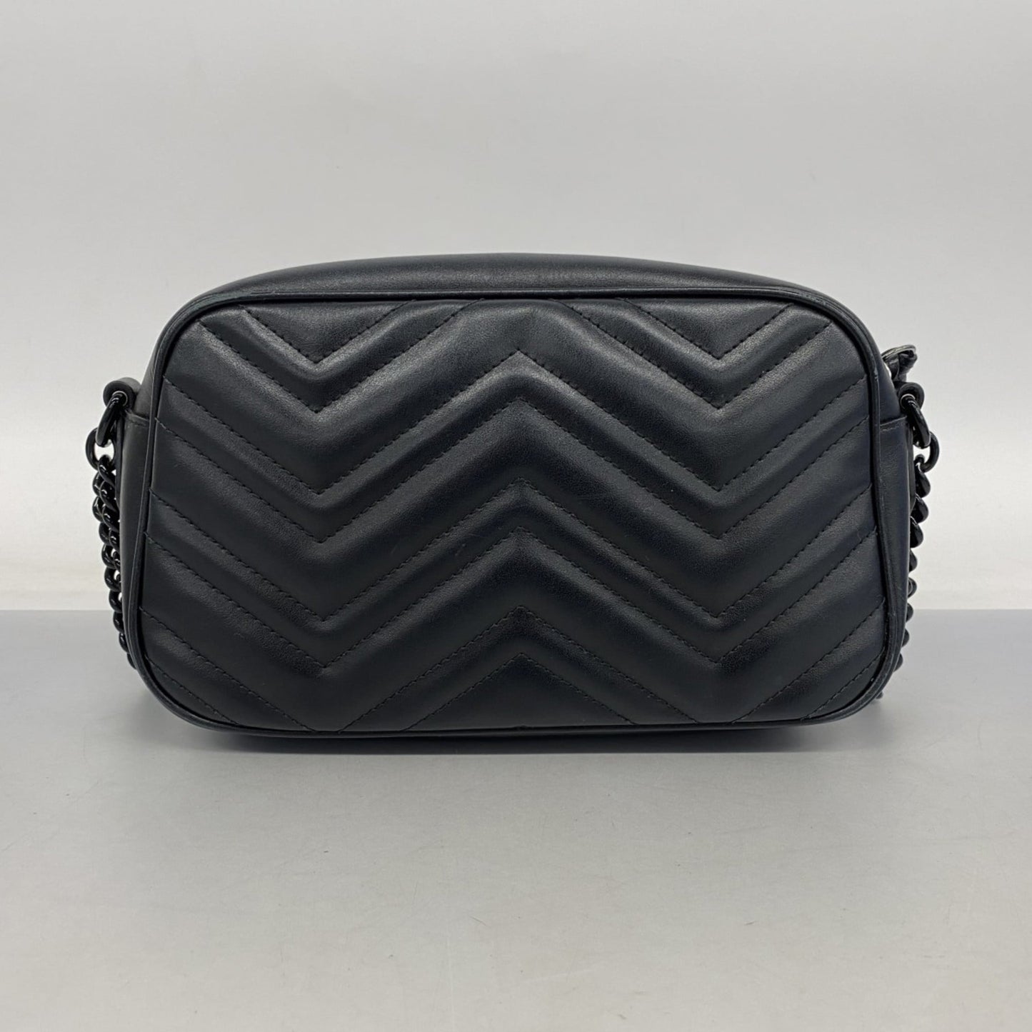 Gucci Black Leather Shoulder Bag ( )