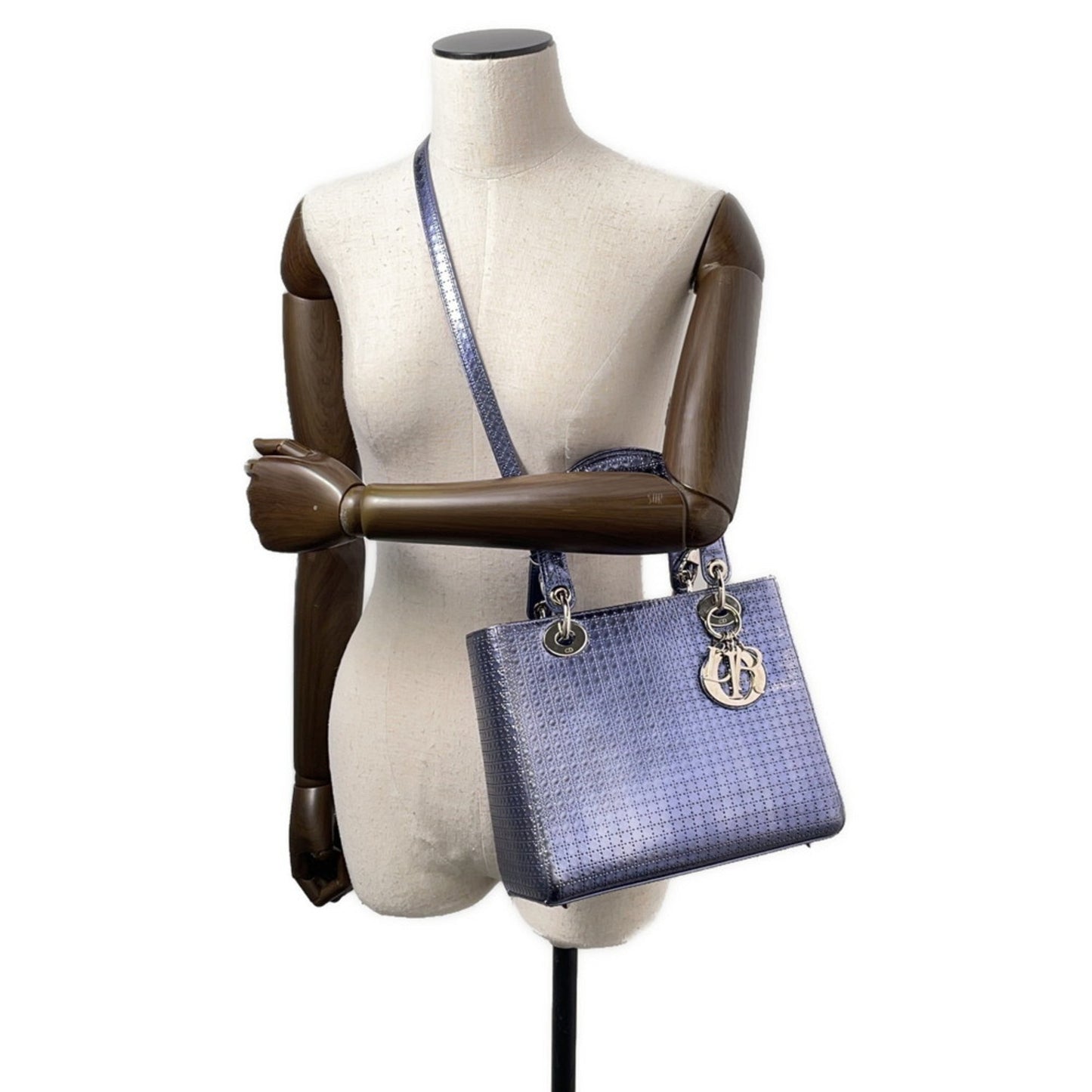Christian Dior Metallic Purple Leather Handbag ()