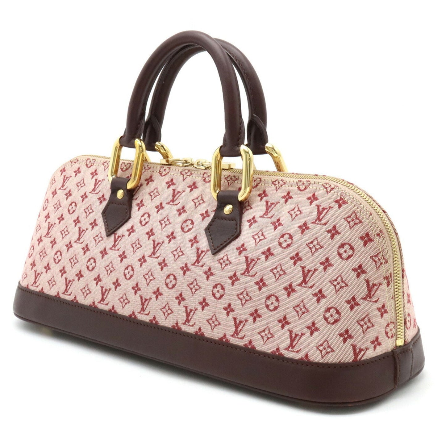 LOUIS VUITTON Monogram Alma Long Handbag Cherry Red M92207