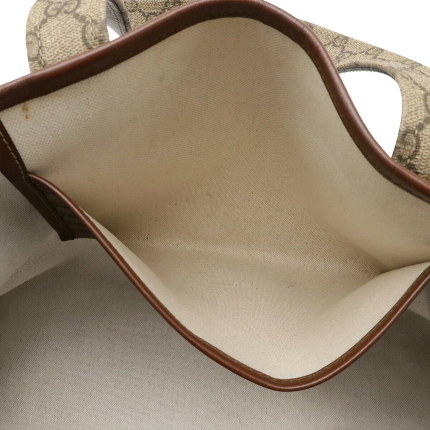 Gucci Gg Plus Beige Brown Khaki Gg Supreme Leather Shoulder Bag Tote Bag ( )