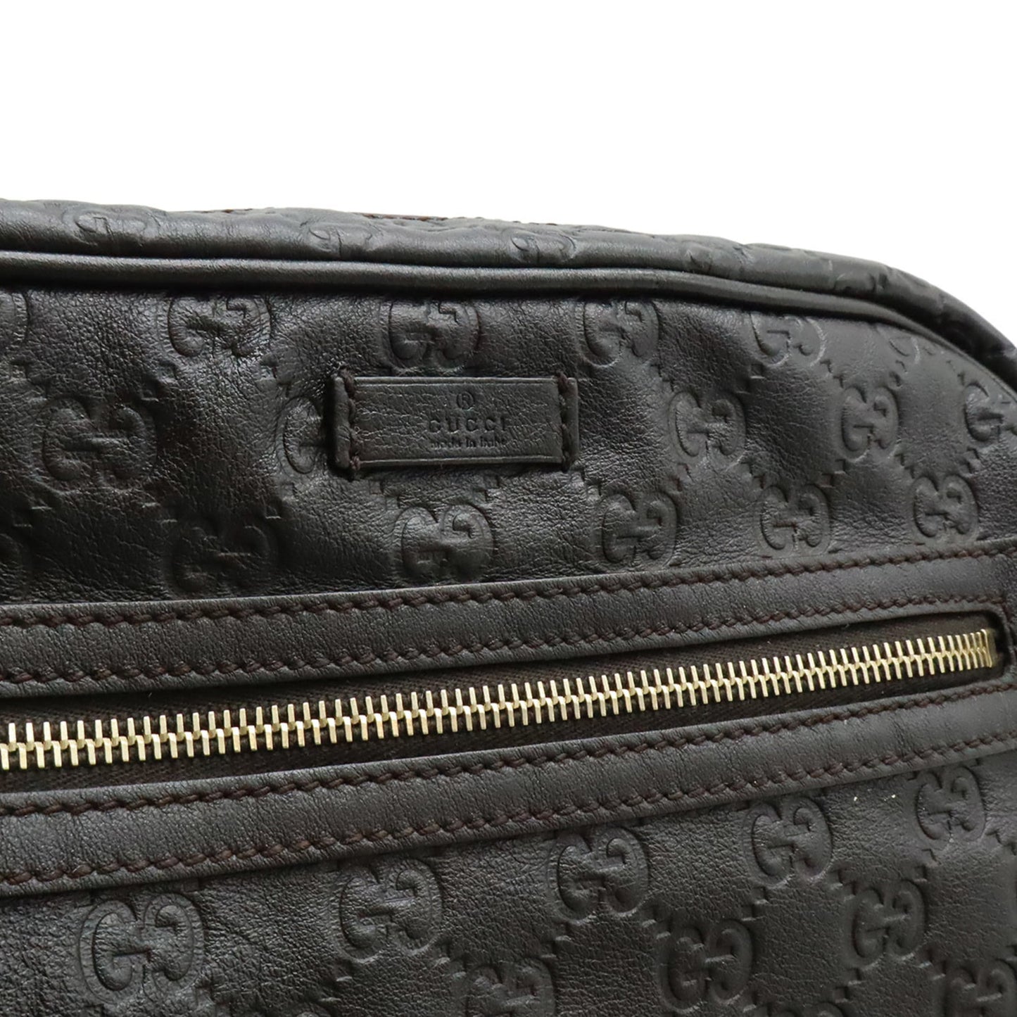 Gucci Brown Dark Brown Leather Shoulder Bag ( )