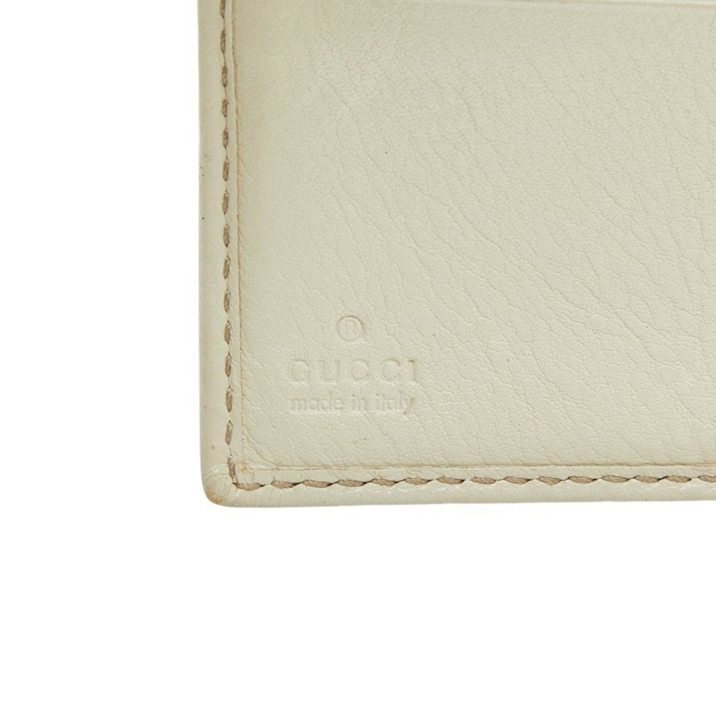 Gucci Beige Ivory Canvas Leather Wallet (Bi-Fold) ( )