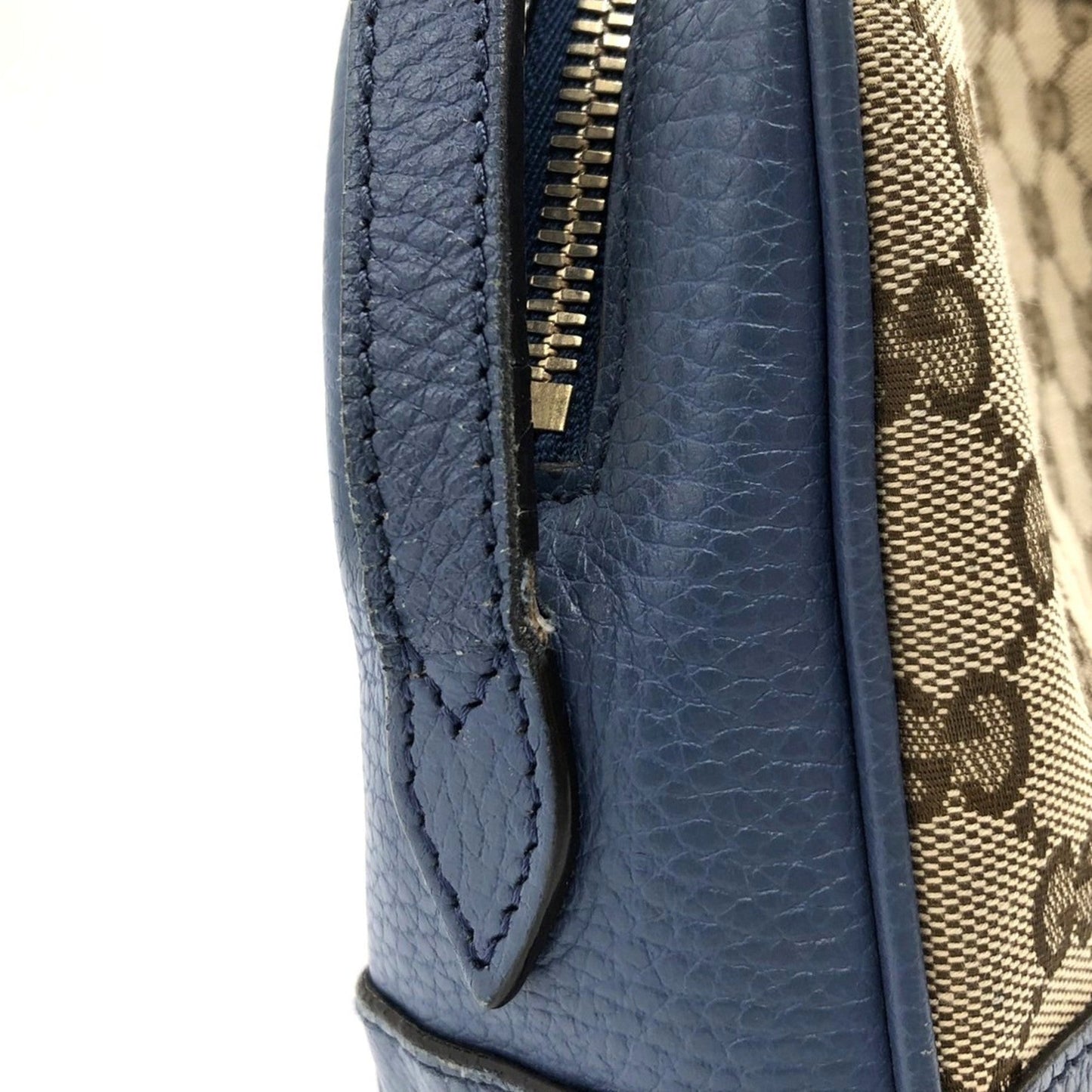 Gucci Brown Gg Canvas Leather Shoulder Bag ( )