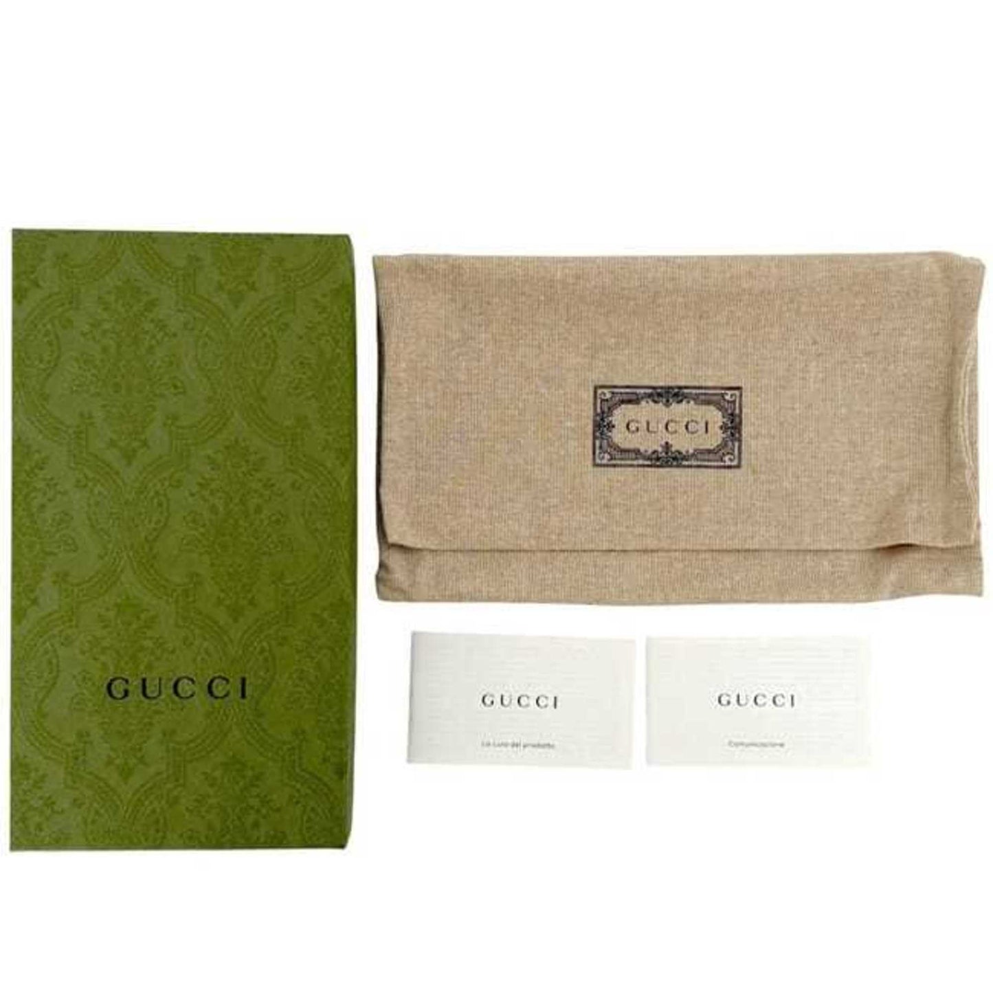 Gucci Light Green Leather Long Wallet (Bi-Fold) ( )