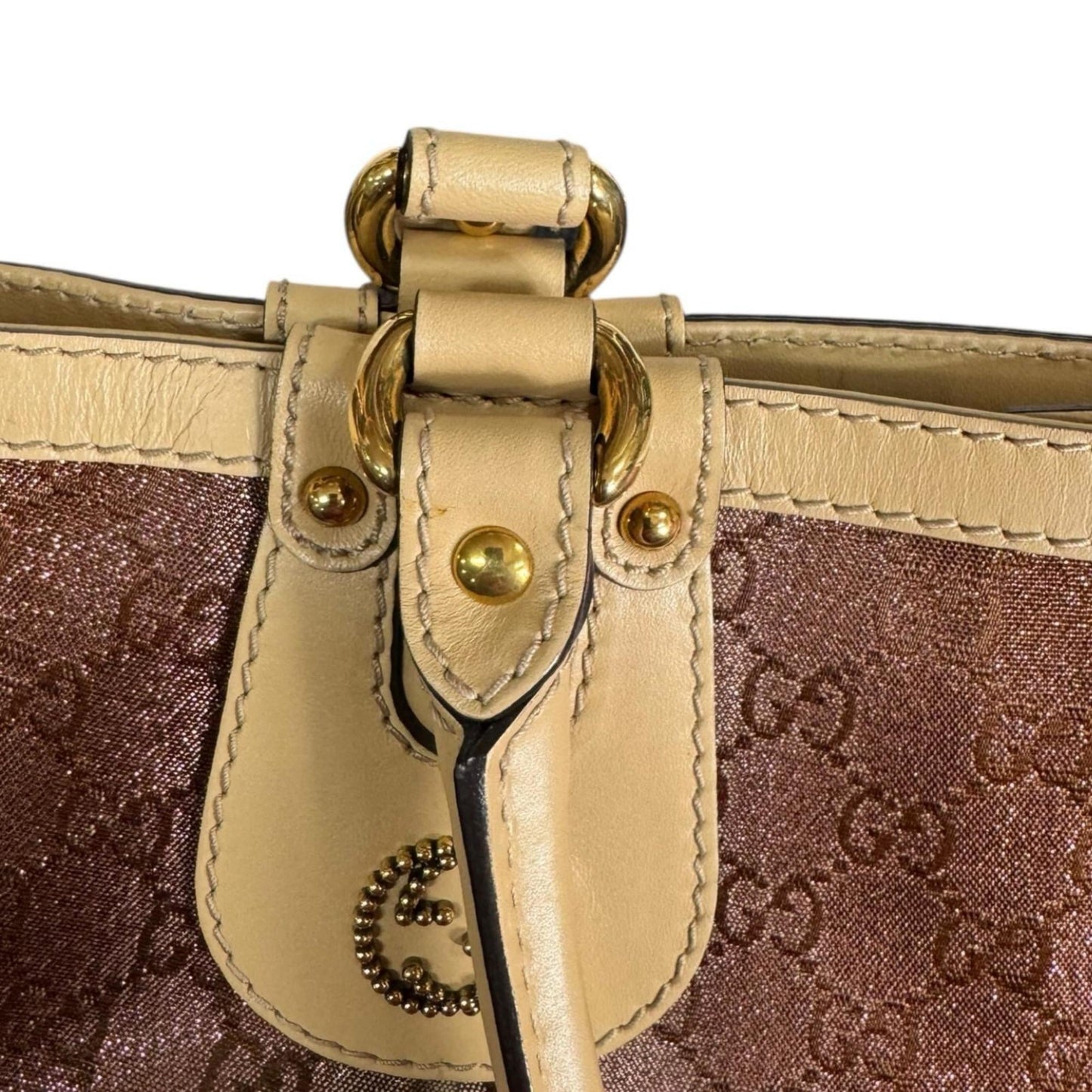 Gucci Beige Gg Canvas Handbag ( )