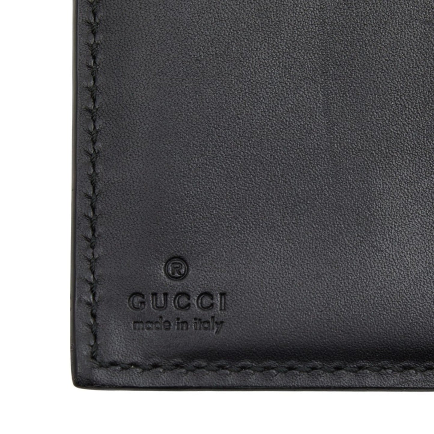 Gucci Black Blue Yellow Leather Long Wallet (Bi-Fold) ( )