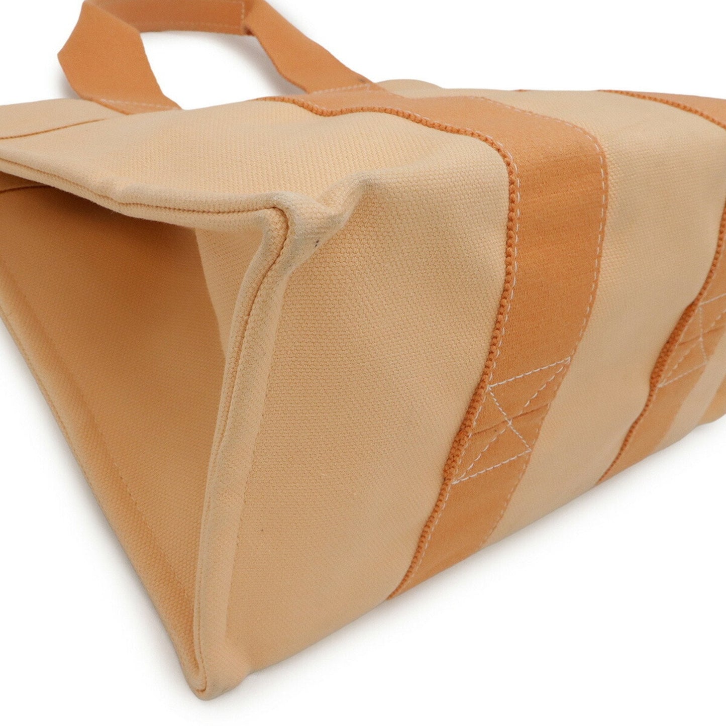 Hermes Orange Canvas Handbag Pouch Tote Bag ( )
