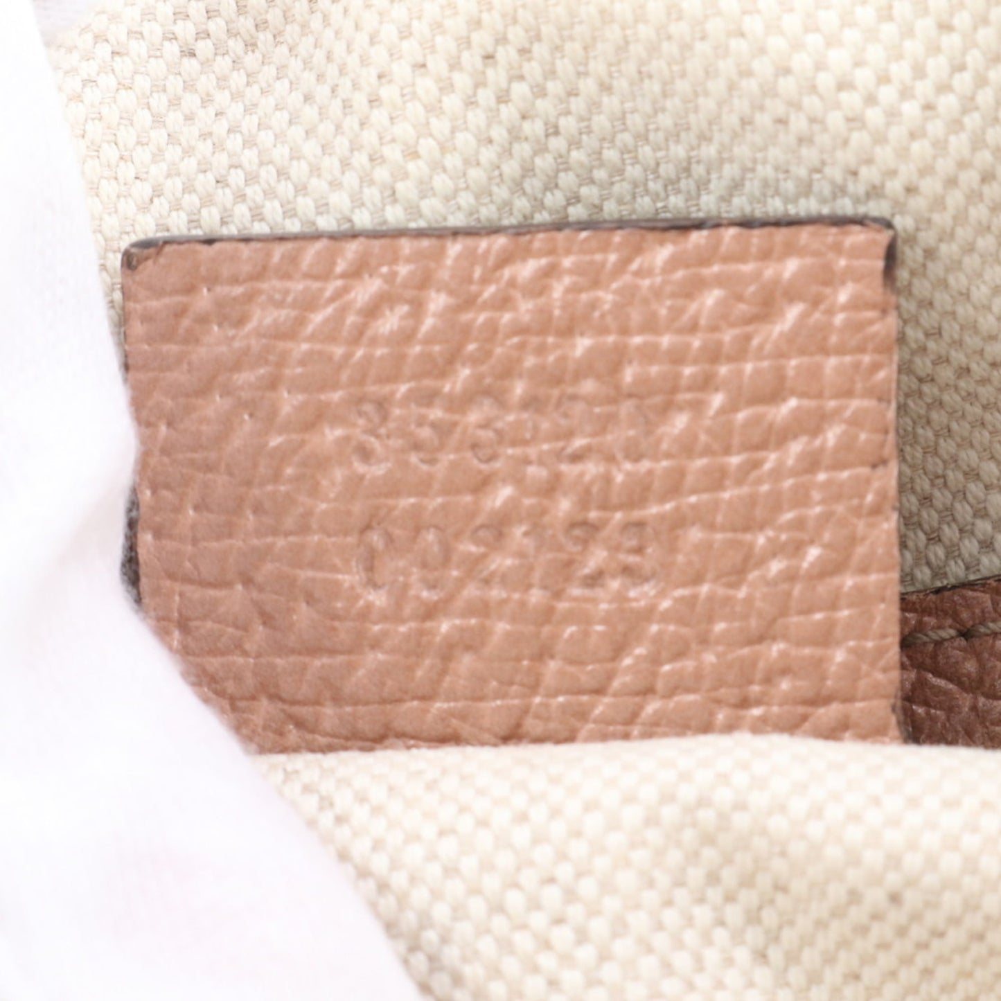 Gucci Pink Beige Leather Canvas Tote Bag ( )