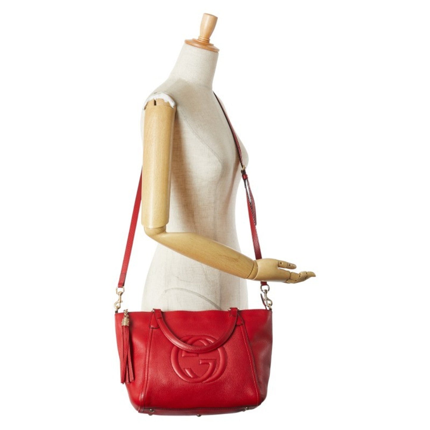 Gucci Soho Red Color Leather Handbag Shoulder Bag ( )