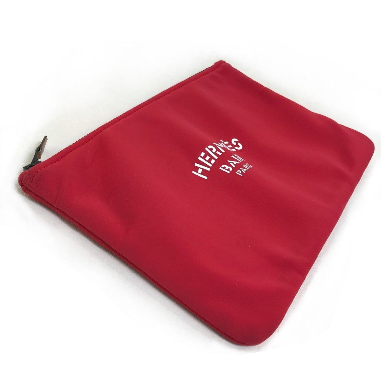 Hermes Red Color Polyamide Clutch Bag Pouch ( )