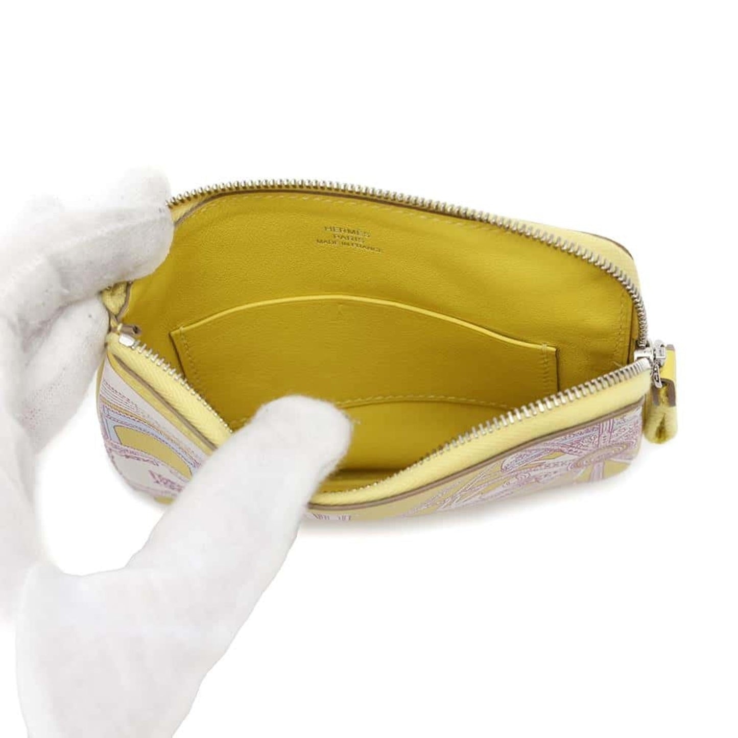 Hermes Kara Lime Swift Leather Pouch ( )