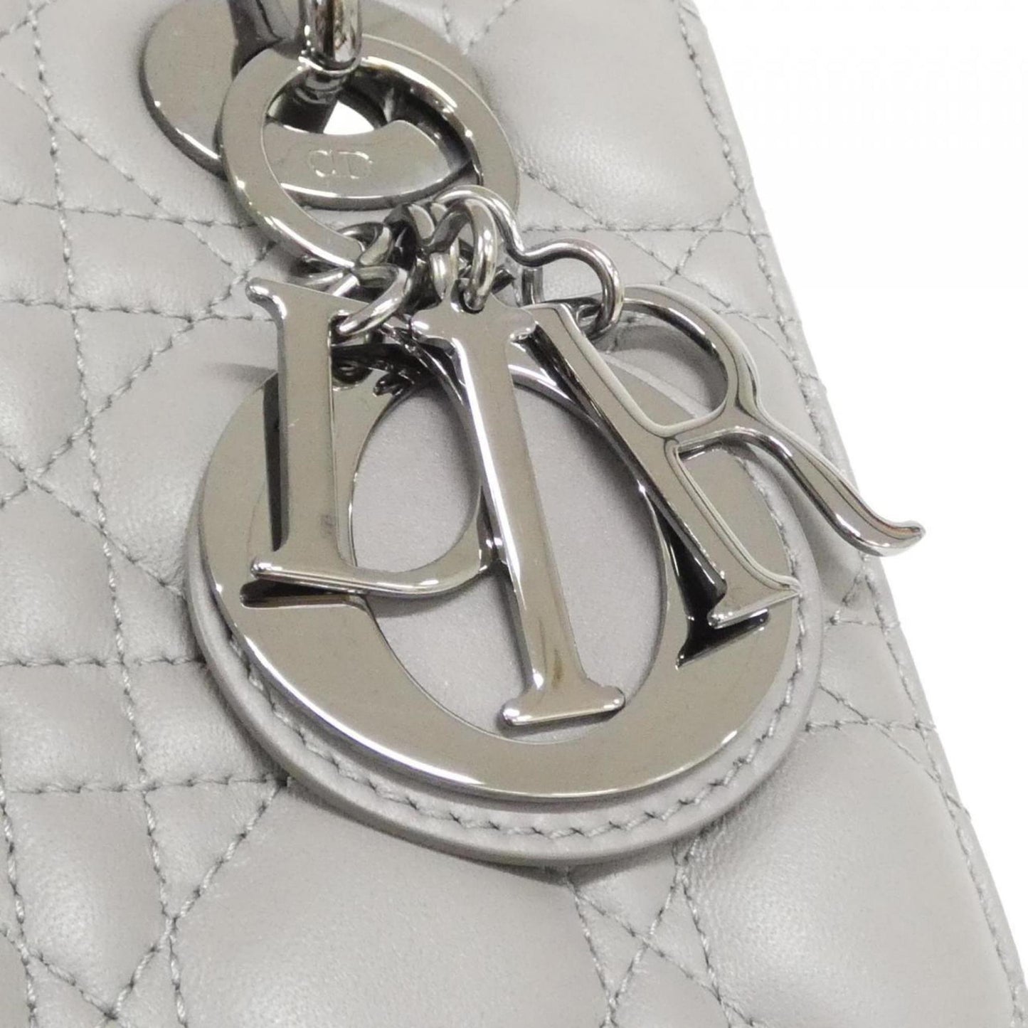 Christian Dior Gray Leather Handbag ()