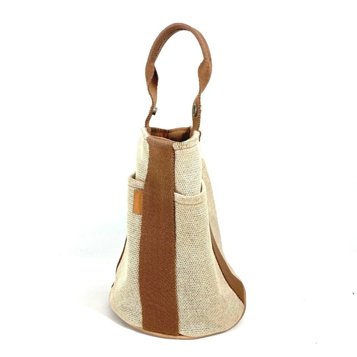 Hermes Brown Canvas Handbag ( )