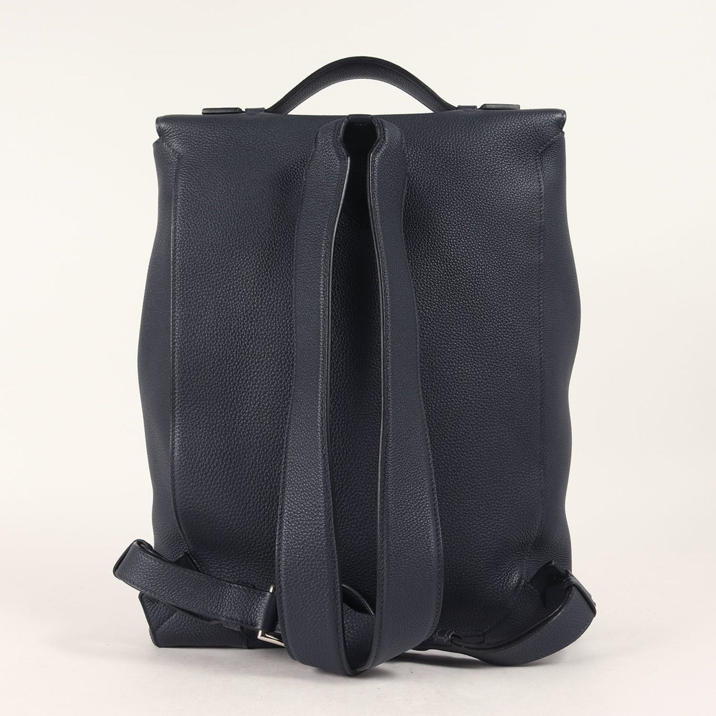 Hermes Navy Leather Backpack ( )
