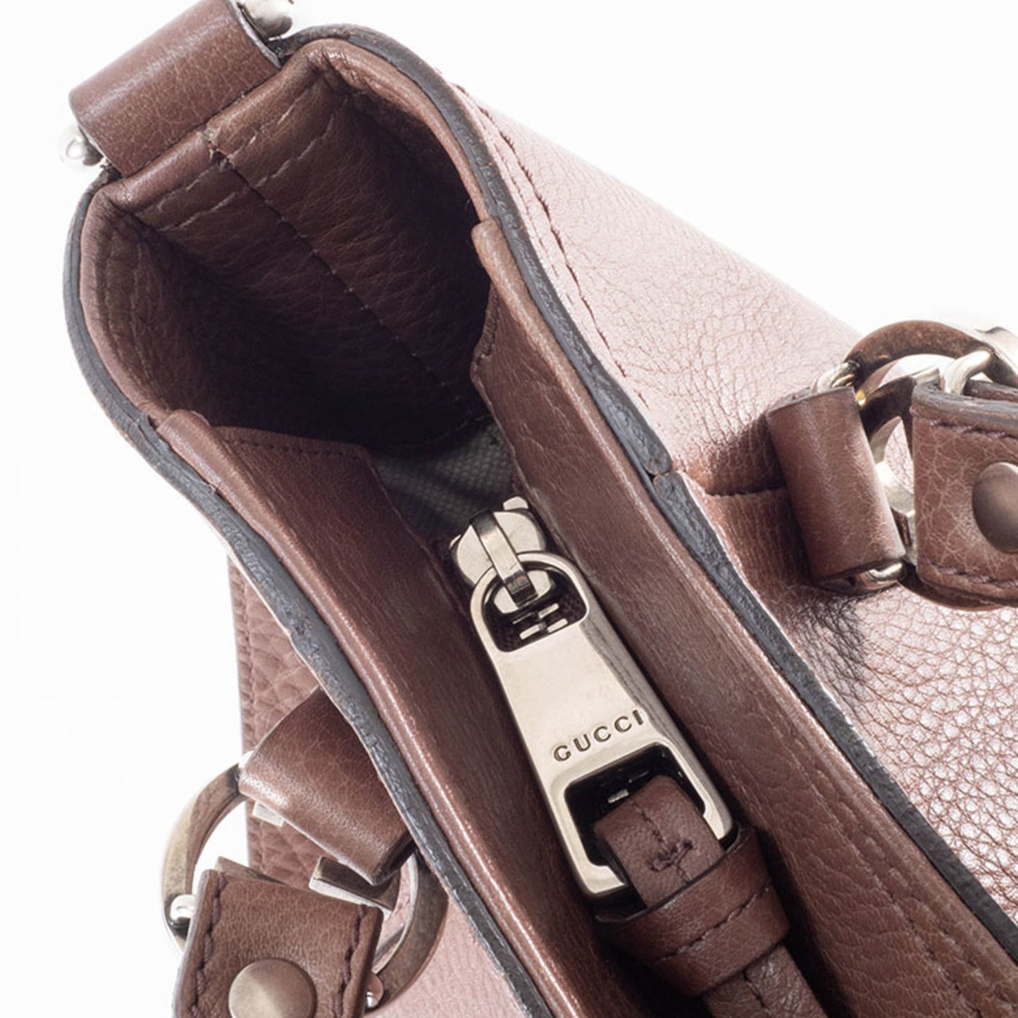 Gucci Bordeaux (Close To Brown) Brown Red Brown Leather Handbag Shoulder Bag ( )