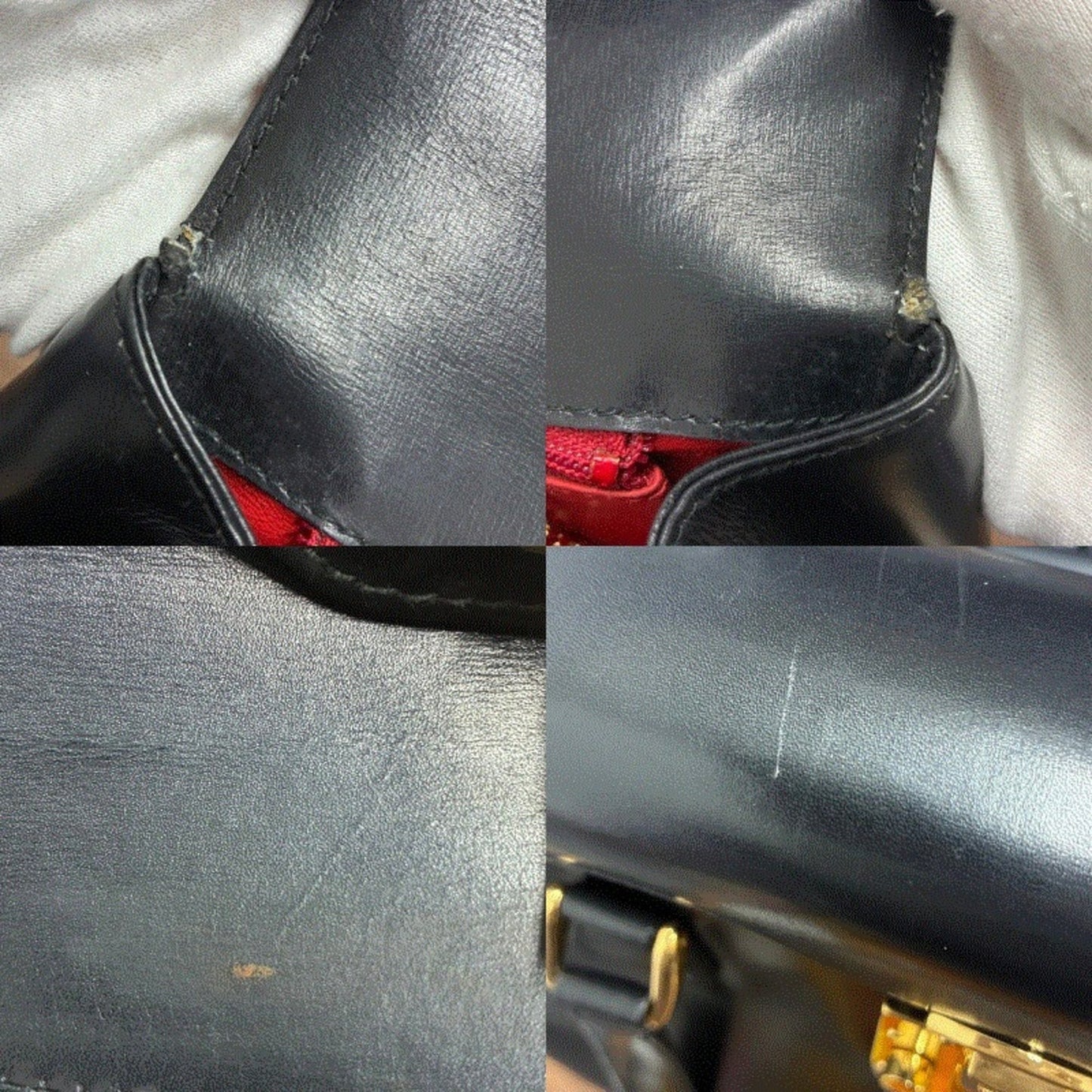 Gucci Black Leather Handbag ( )