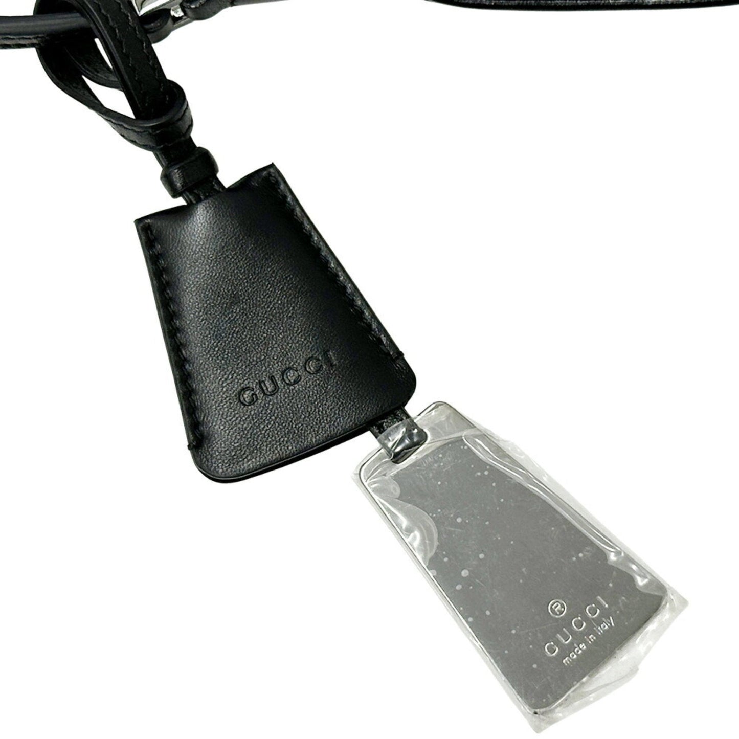 Gucci Black Gray Denim Leather Shoulder Bag ( )