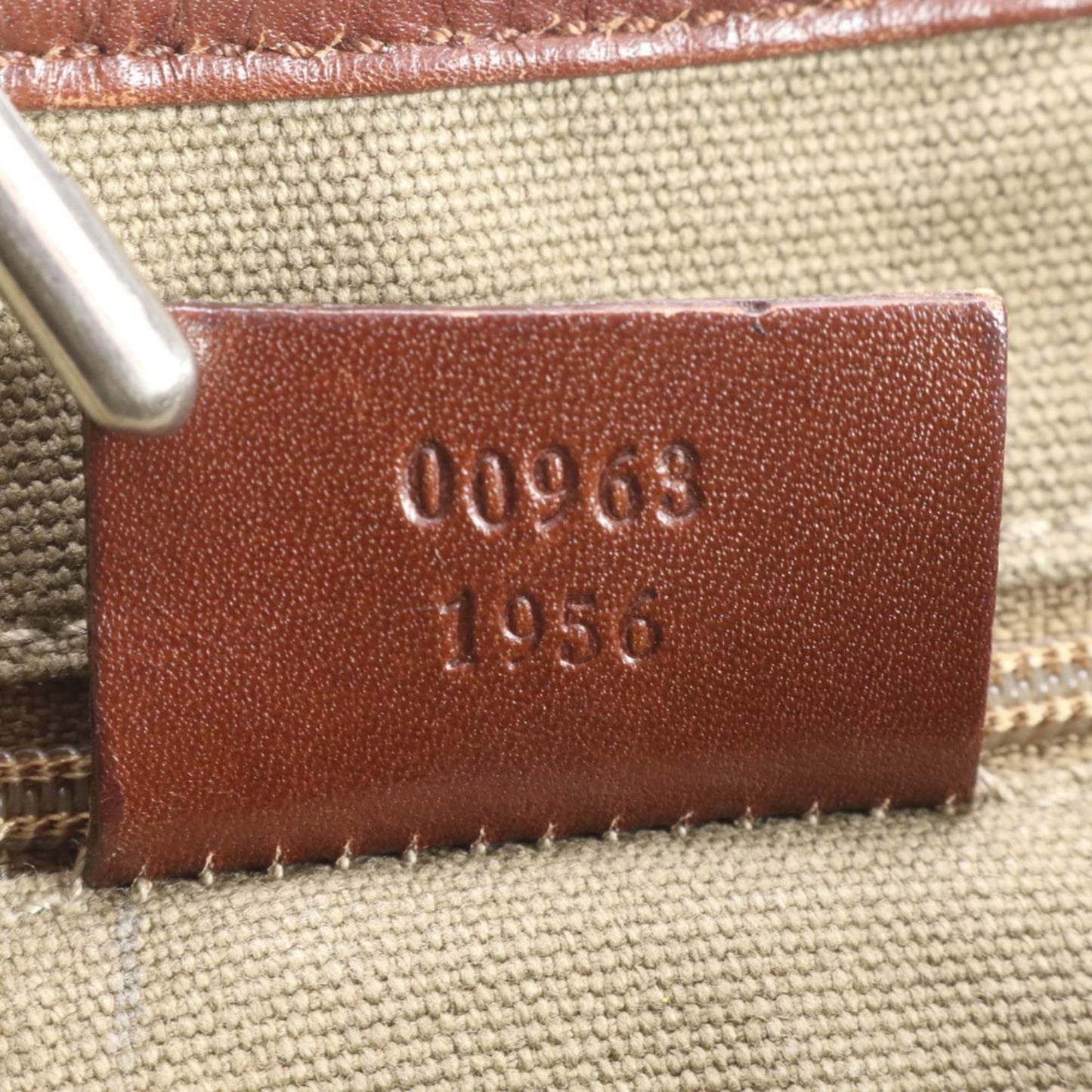 Gucci Brown Leather Canvas Shoulder Bag ( )