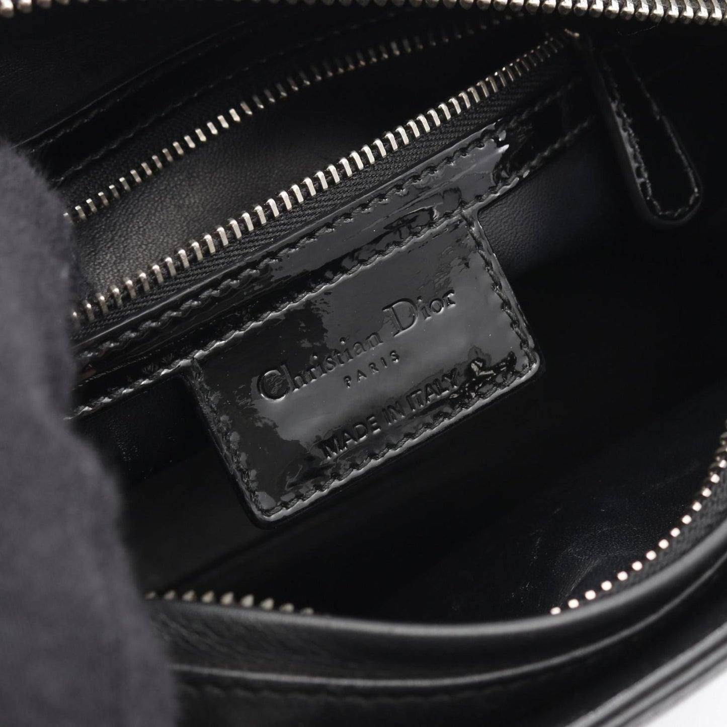 Christian Dior Lady Dior Black Leather Handbag ()