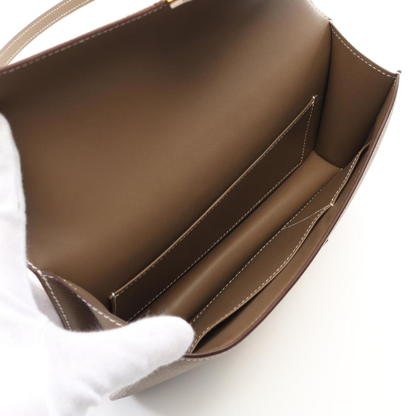 Hermes Brown Leather Shoulder Bag ( )