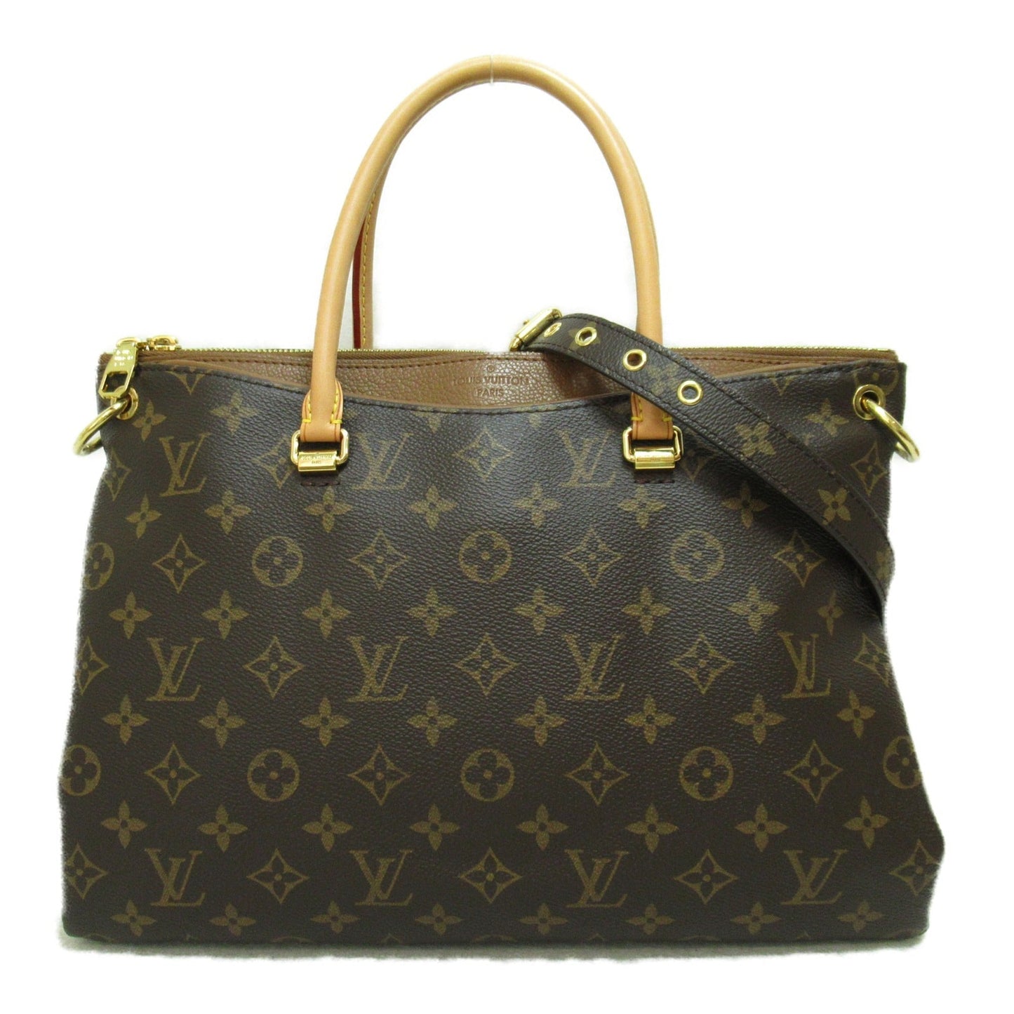 LOUIS VUITTON Pallas Tote Bag Brown Havane Monogram PVC coated canvas