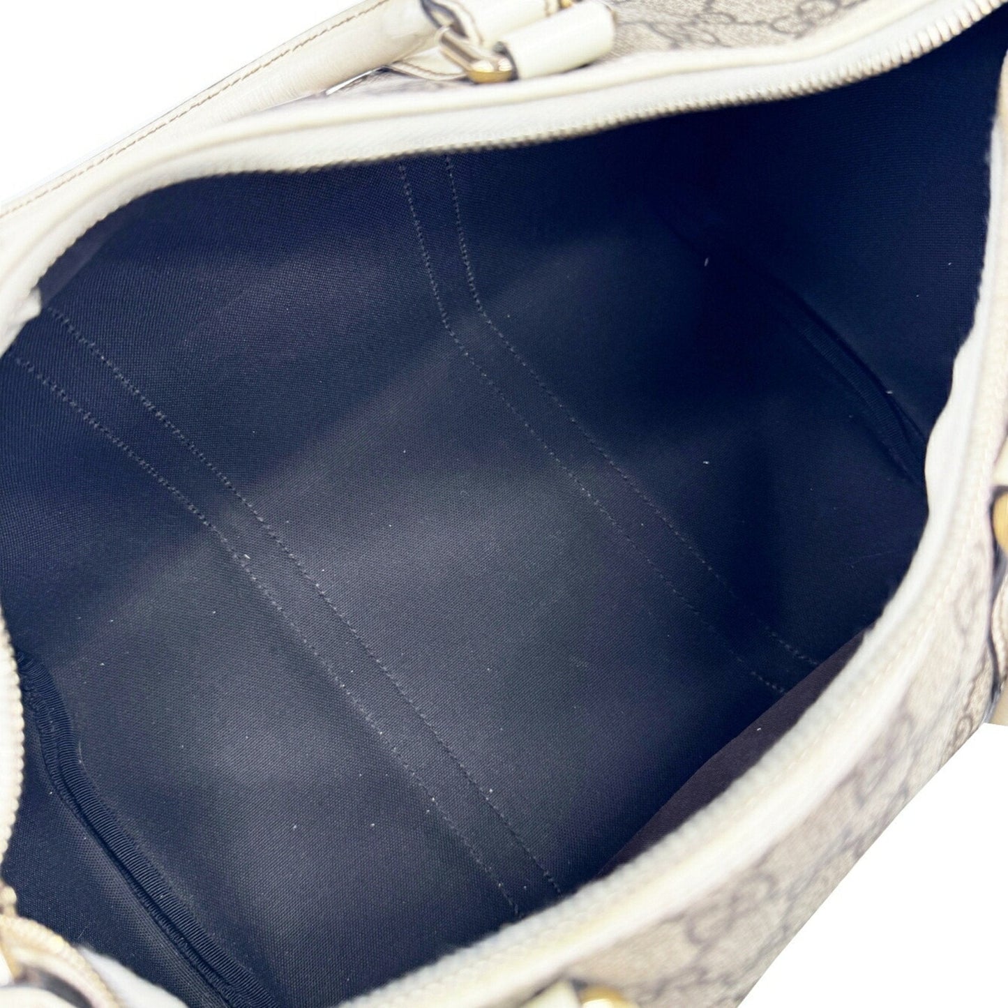 Gucci Gray Gg Supreme Boston Bag Handbag ( )