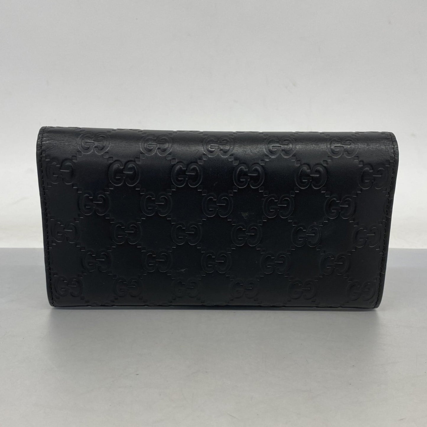 Gucci Black Leather Long Wallet (Bi-Fold) ( )