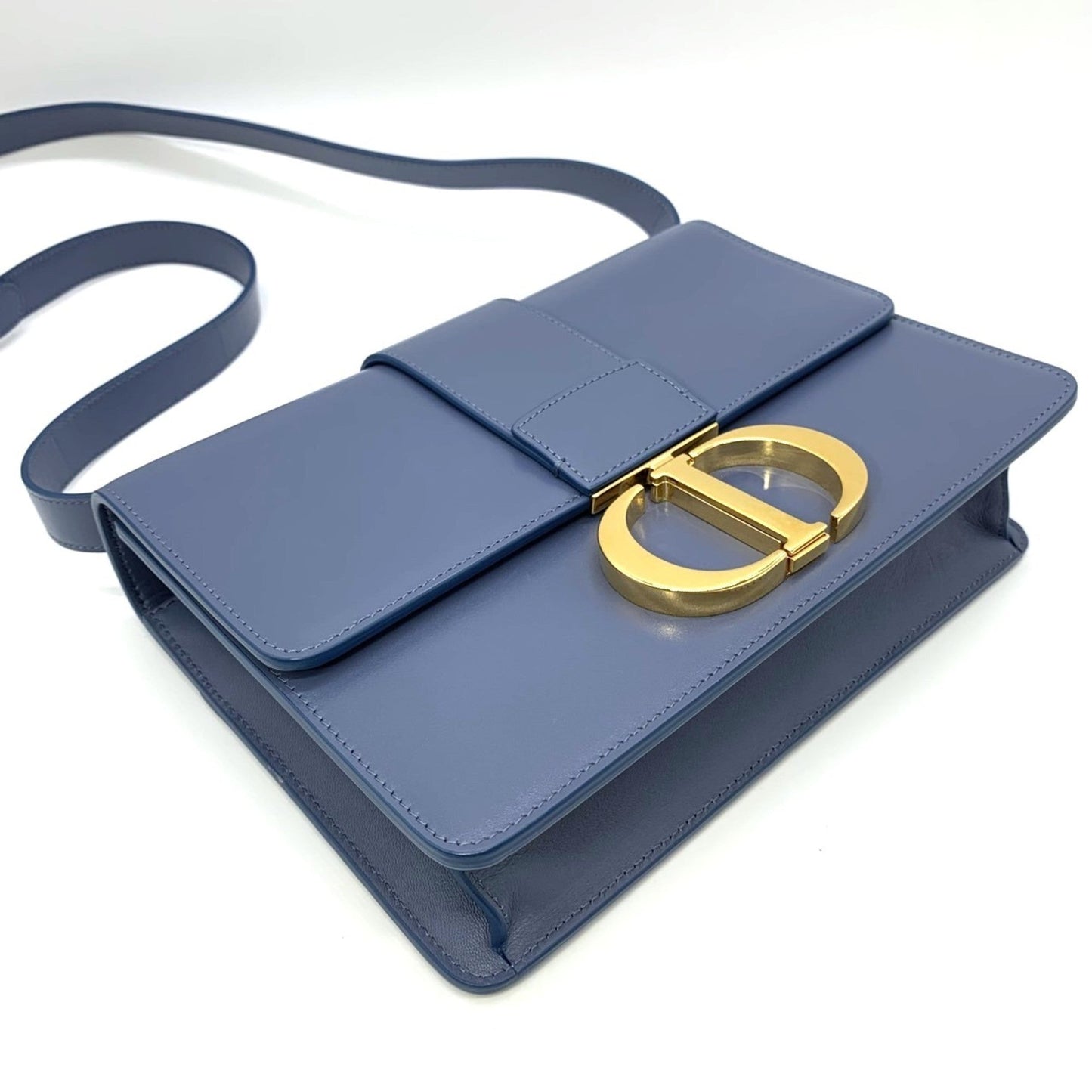 Christian Dior Blue Leather Shoulder Bag ()