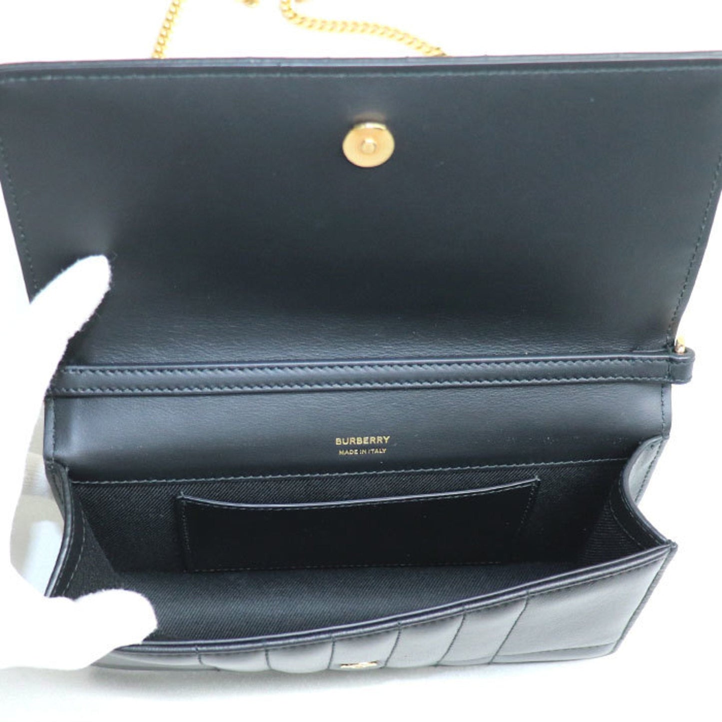 Burberry Black Leather Shoulder Bag ( )