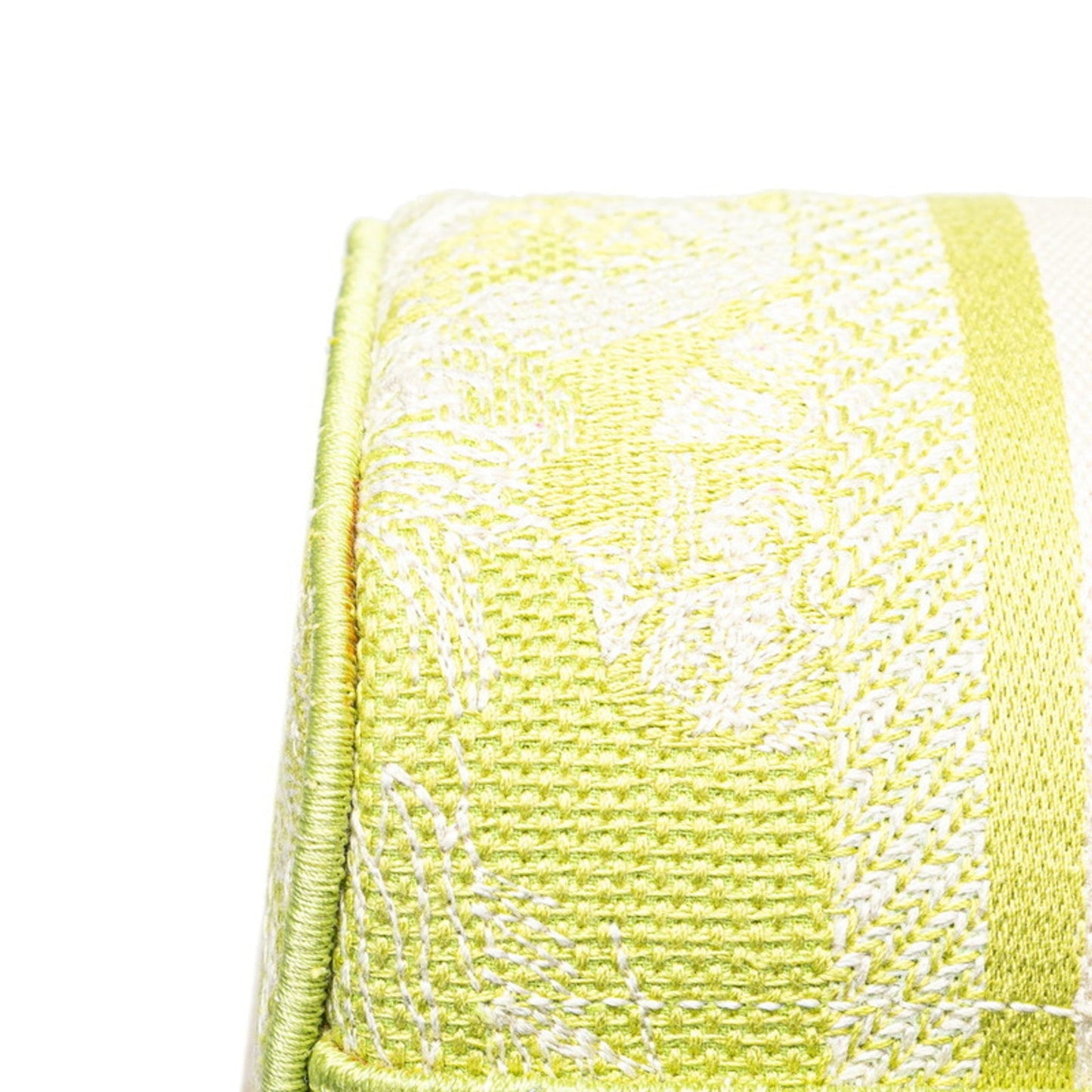 Christian Dior Green Jacquard Handbag Shoulder Bag Vanity Bag ()