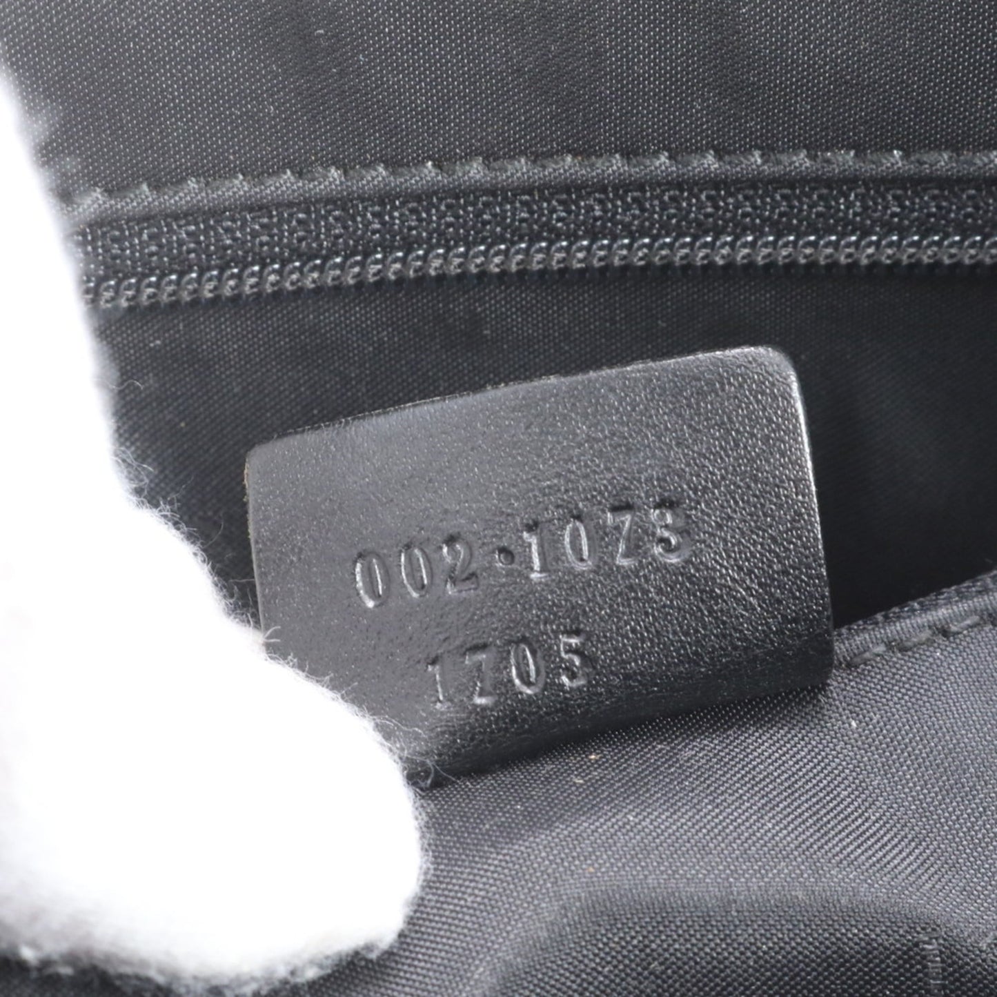 Gucci Black Leather Canvas Tote Bag ( )