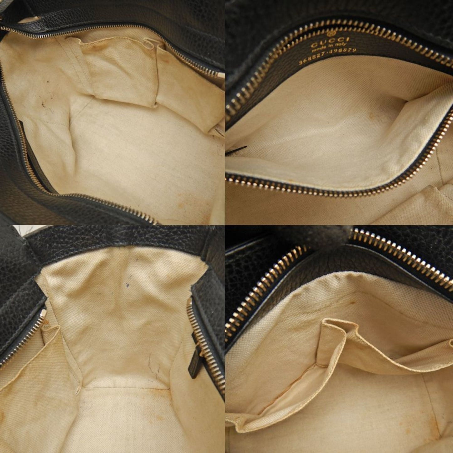 Gucci Black Leather Handbag ( )