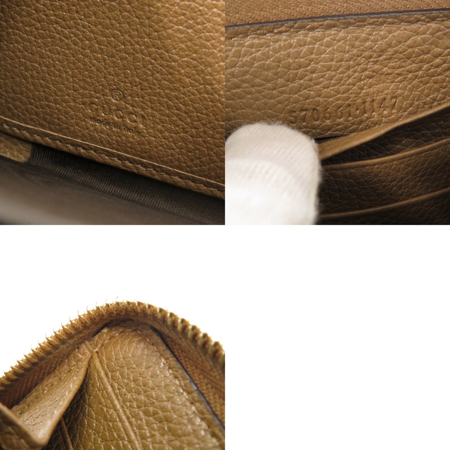 Gucci Brown Leather Long Wallet (Bi-Fold) ( )