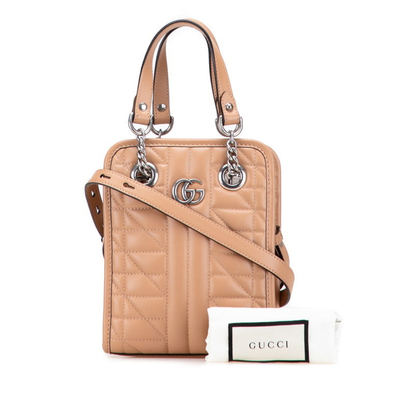 Gucci Beige Leather Handbag Shoulder Bag ( )