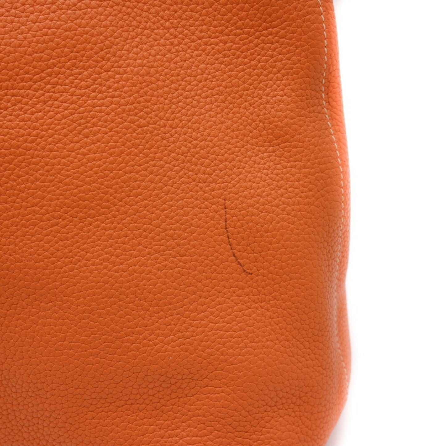 Hermes Brown Orange Taurillon Clemence Leather Tote Bag ( )